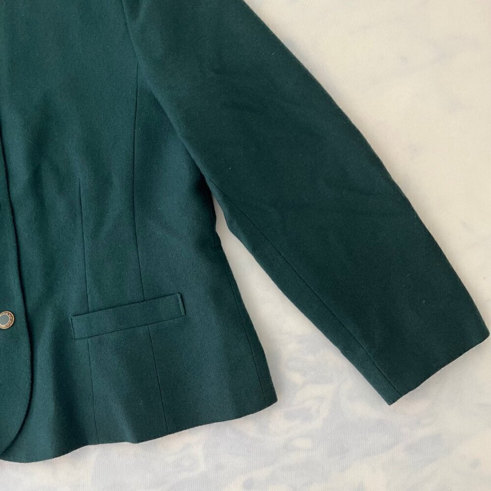 Pendleton Petite Vintage Green Wool Double Breasted Jacket - Picture 3 of 6